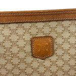 Celine Brown Leather Macadam Pouch