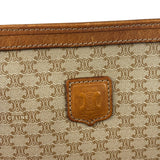 Celine Brown Leather Macadam Pouch