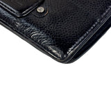 Chanel Black Caviar Chocolate Bar Bi-Fold Long Wallet 2005