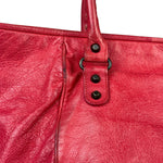 Balenciaga Red Leather Le City Tote