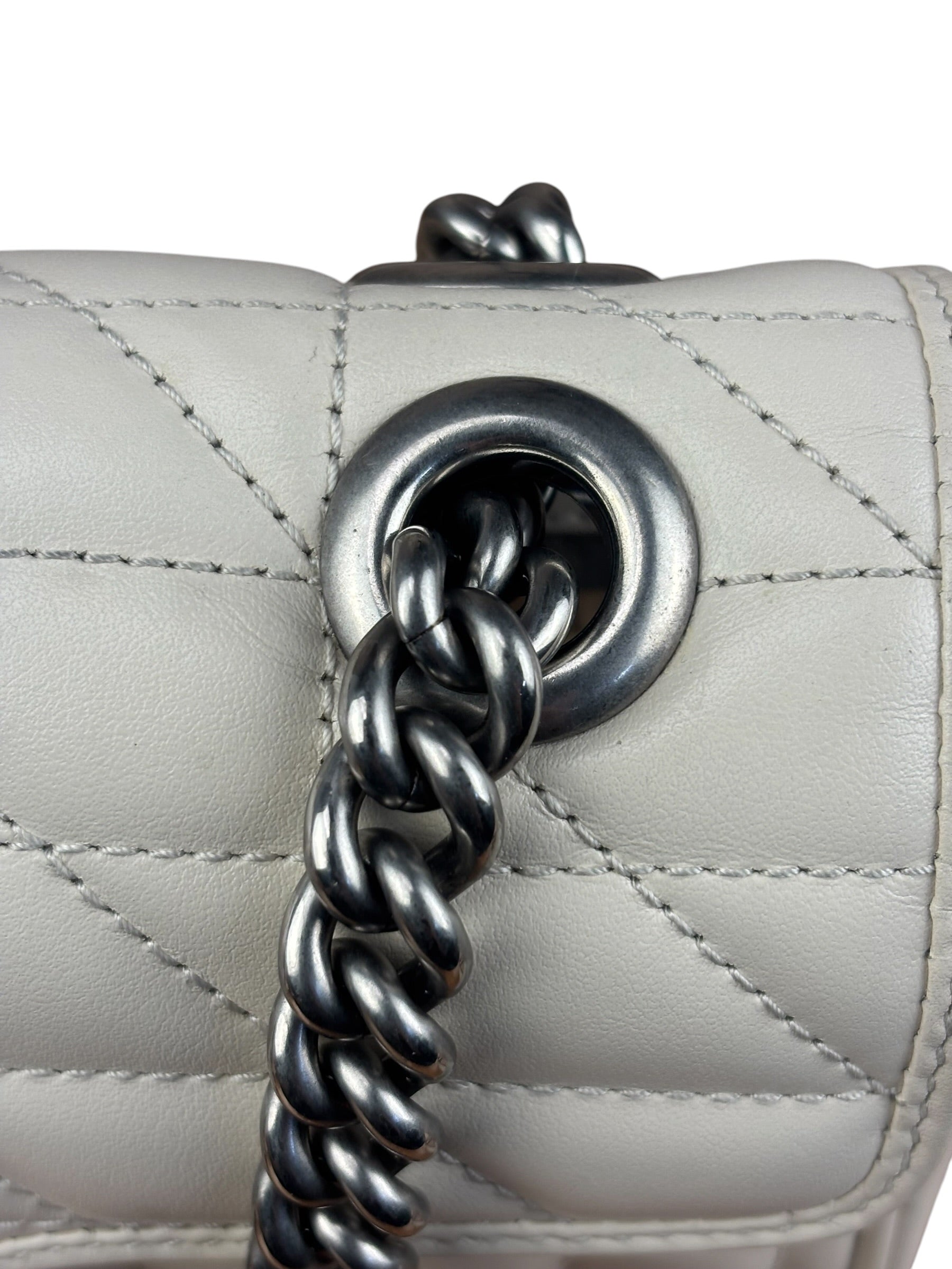 Gucci GG Marmont White Matelasse Bag