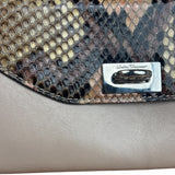 Salvatore Ferragamo Multi-Toned Leather Python Gancini Continental Wallet