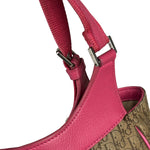 Christian Dior Vintage Pink Leather Trim Diorssimo Street Chic Shoulder Bag
