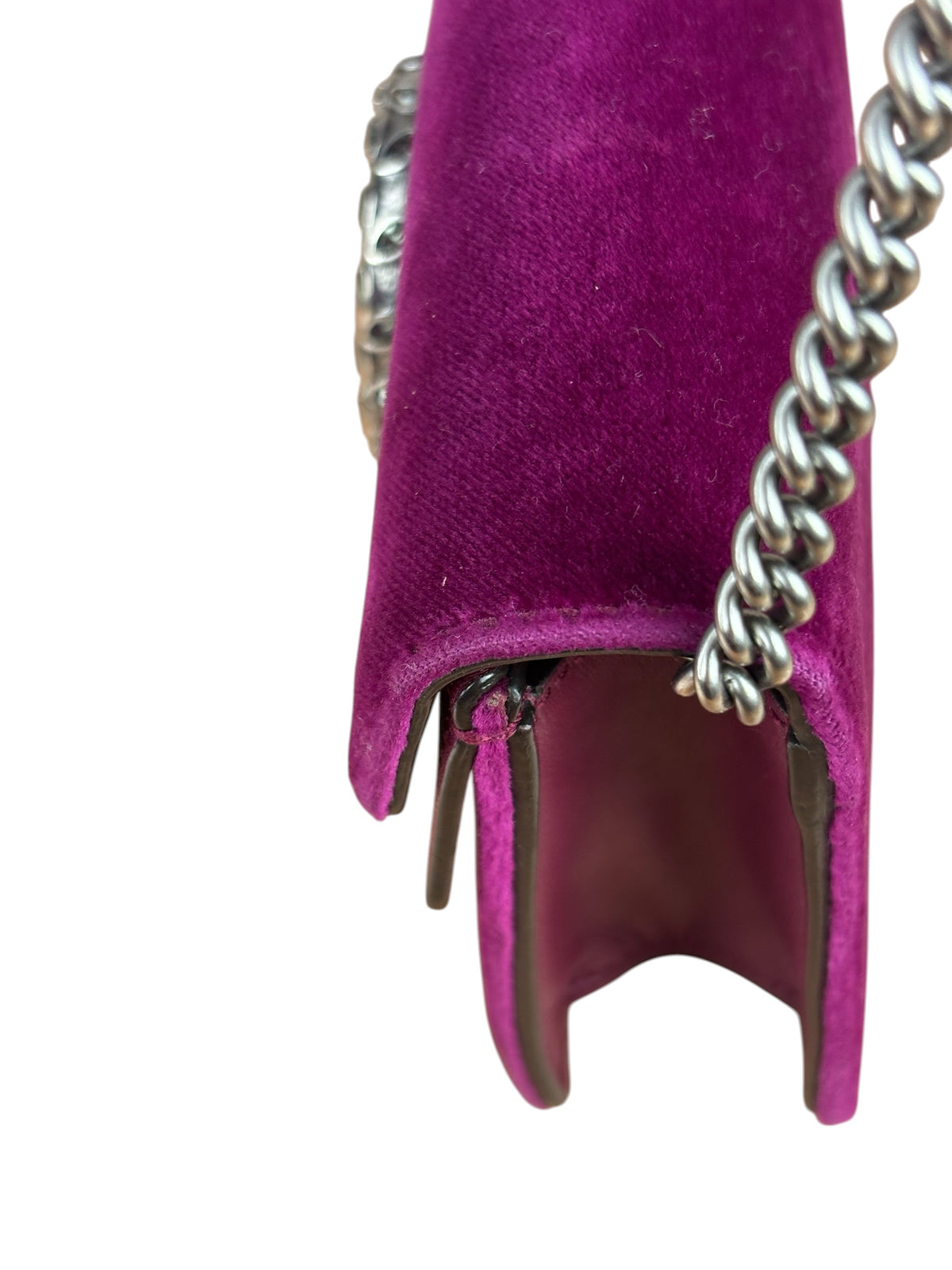 Gucci Purple Velvet Super Mini Dionysus Shoulder Bag