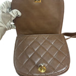 Chanel Brown Quilted Waist Bag 1990