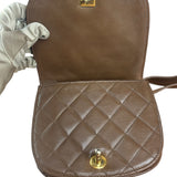 Chanel Brown Quilted Waist Bag 1990