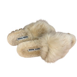 Miu Miu Calzature Donna Fuzzy Slides