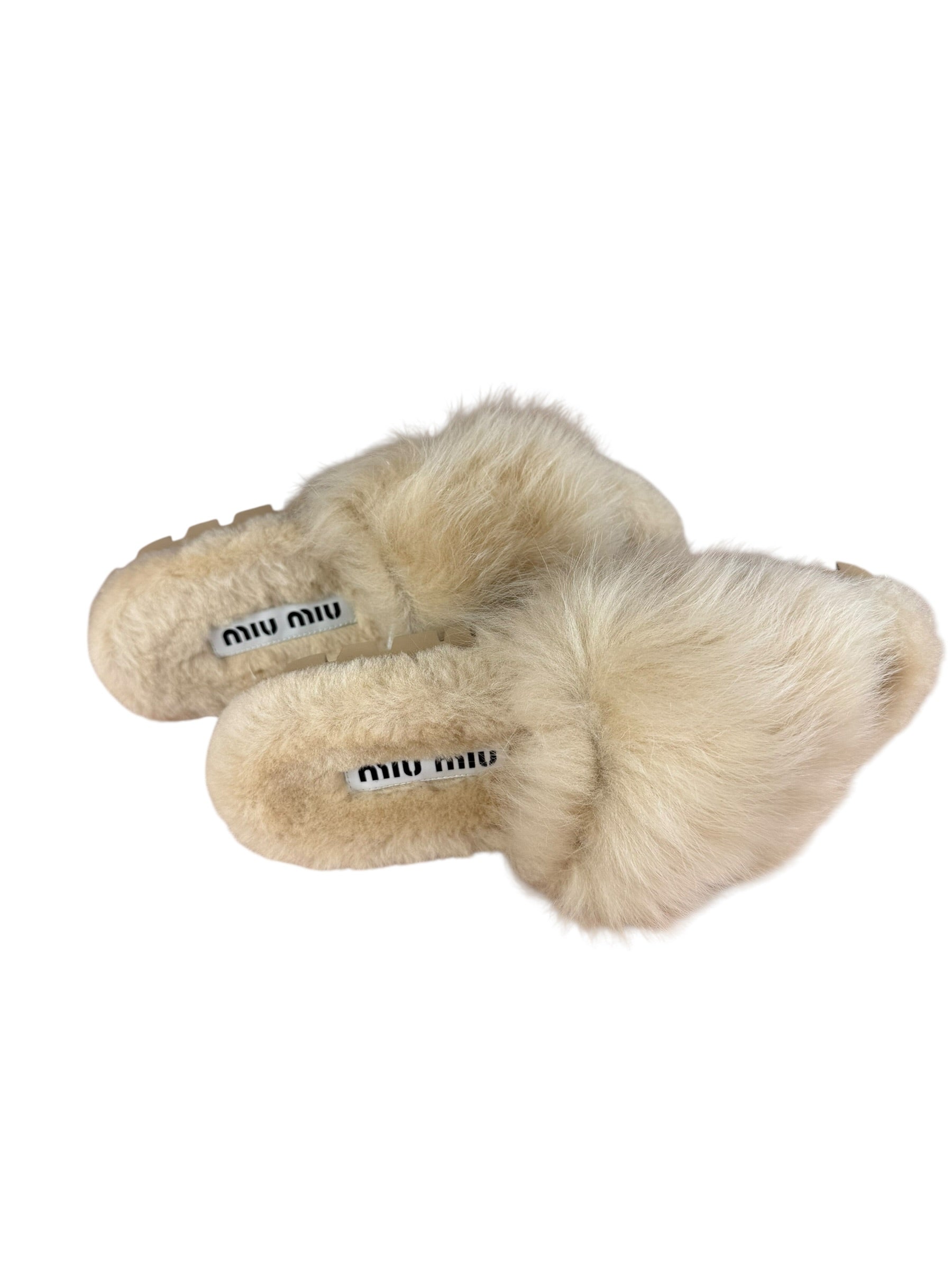 Miu Miu Calzature Donna Fuzzy Slides
