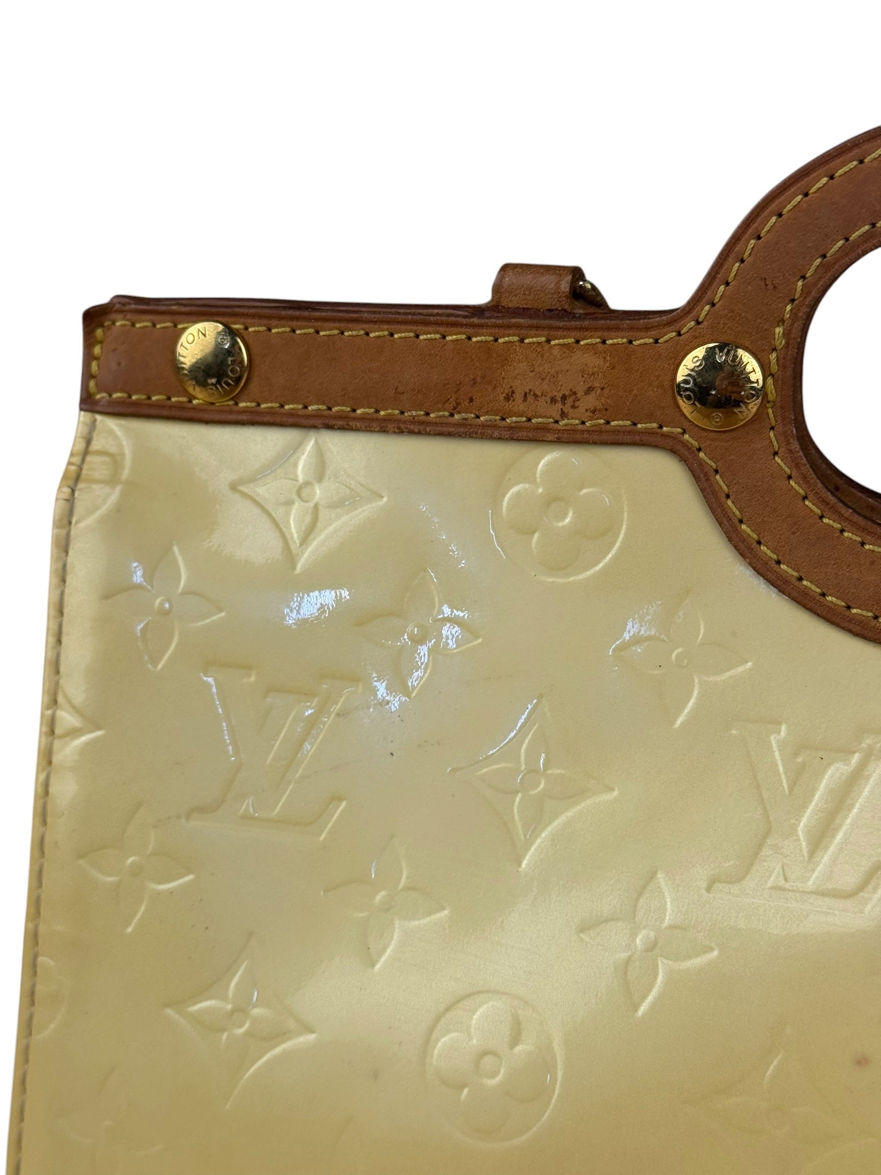 Louis Vuitton Yellow Monogram Vernis Roxbury Drive 2Way Handbag