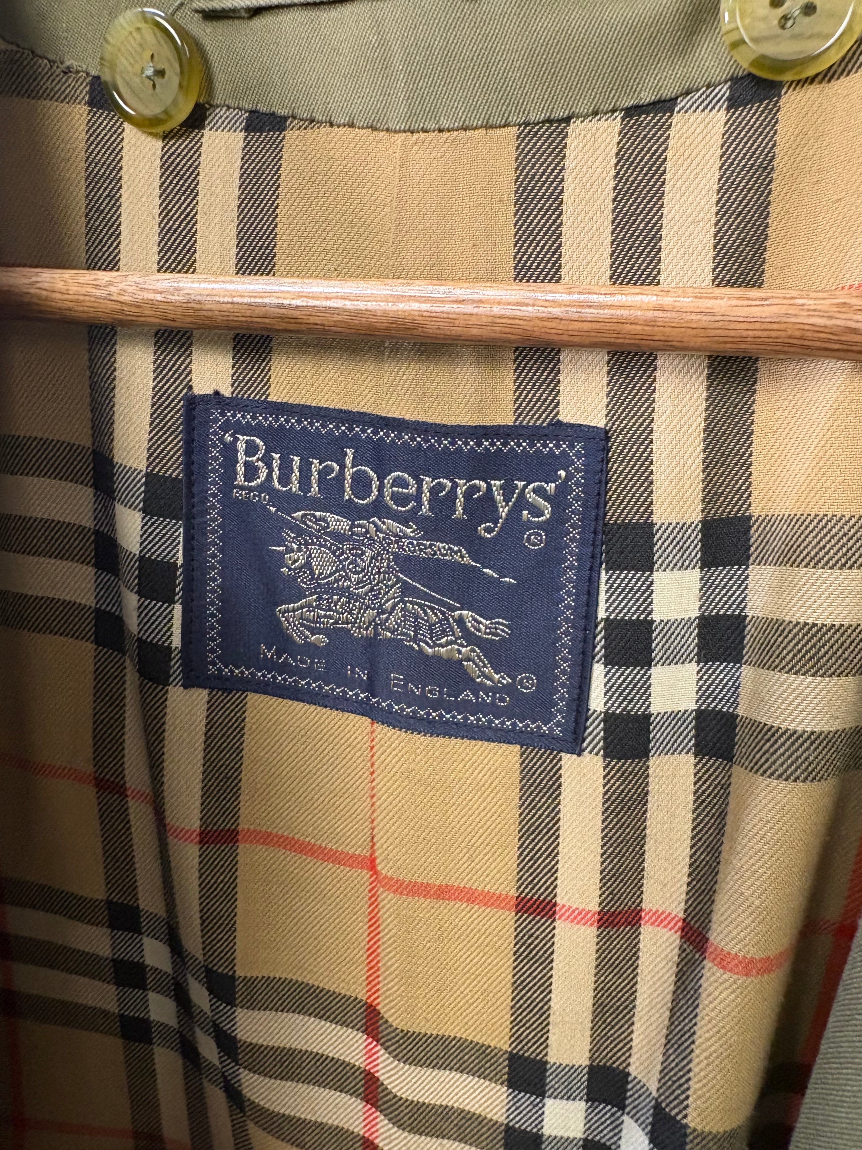 Burberry Vintage Dark Khaki Trench Coat