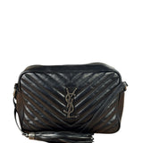 Yves Saint Laurent Black Leather Lou Camera Bag