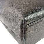 Chanel Vintage Black Caviar Leather Timeless Chain Shoulder Tote 1998