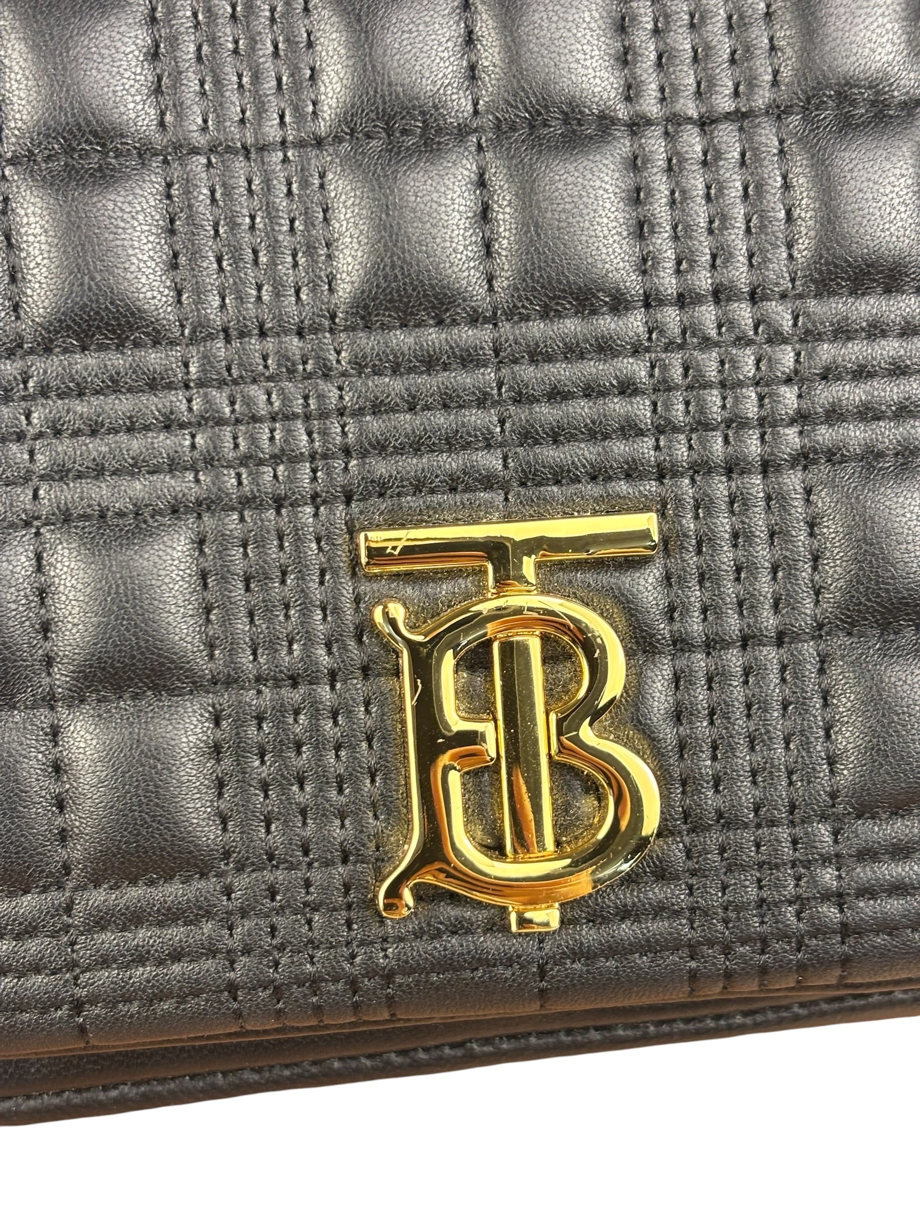 Burberry Black Quilted Leather Lola Shoulder Bag