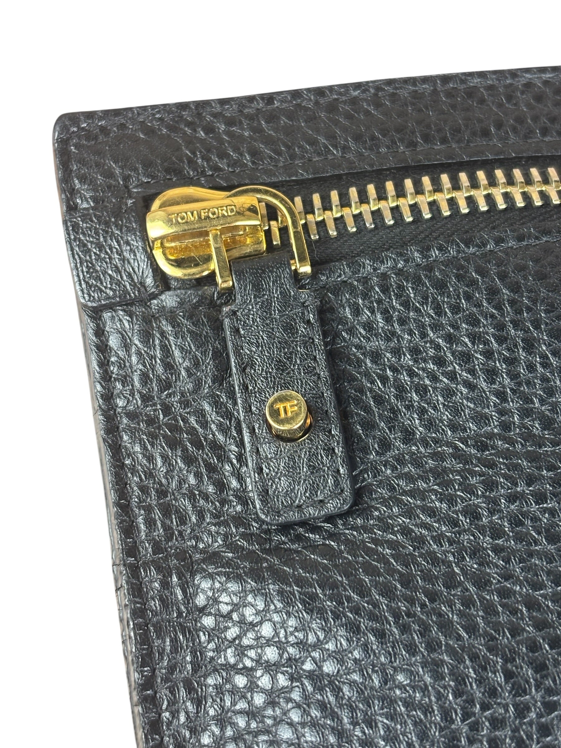 Tom Ford Black Leather Alix Clutch