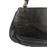 Fendi Black Leather Mia Chain Hobo Bag