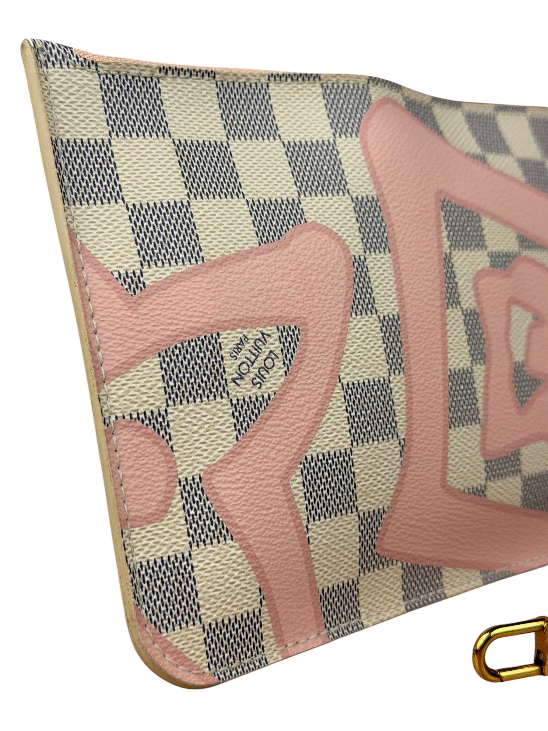 Louis Vuitton Limited Edition Pink Damier Azur Tahitienne Neverfull GM