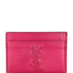 YSL Pink Leather Logo Cardholder