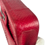 Chanel Classic Double Flap Python Bag Pink 2014