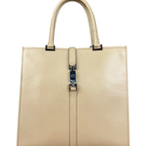 Gucci Vintage Beige Leather Jackie Tote Bag
