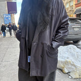 Pierre Balmain Vintage Purple Leather Coat