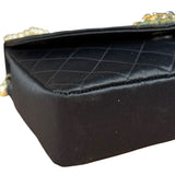 Chanel Black Quilted Satin Gripoix 1986