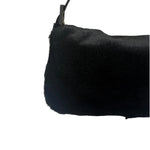 Fendi Black Shearling/Leather Trim Baguette