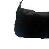Fendi Black Shearling/Leather Trim Baguette