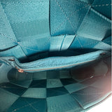Bottega Veneta Teal Blue Intrecciato Cassette Flap Crossbody Bag