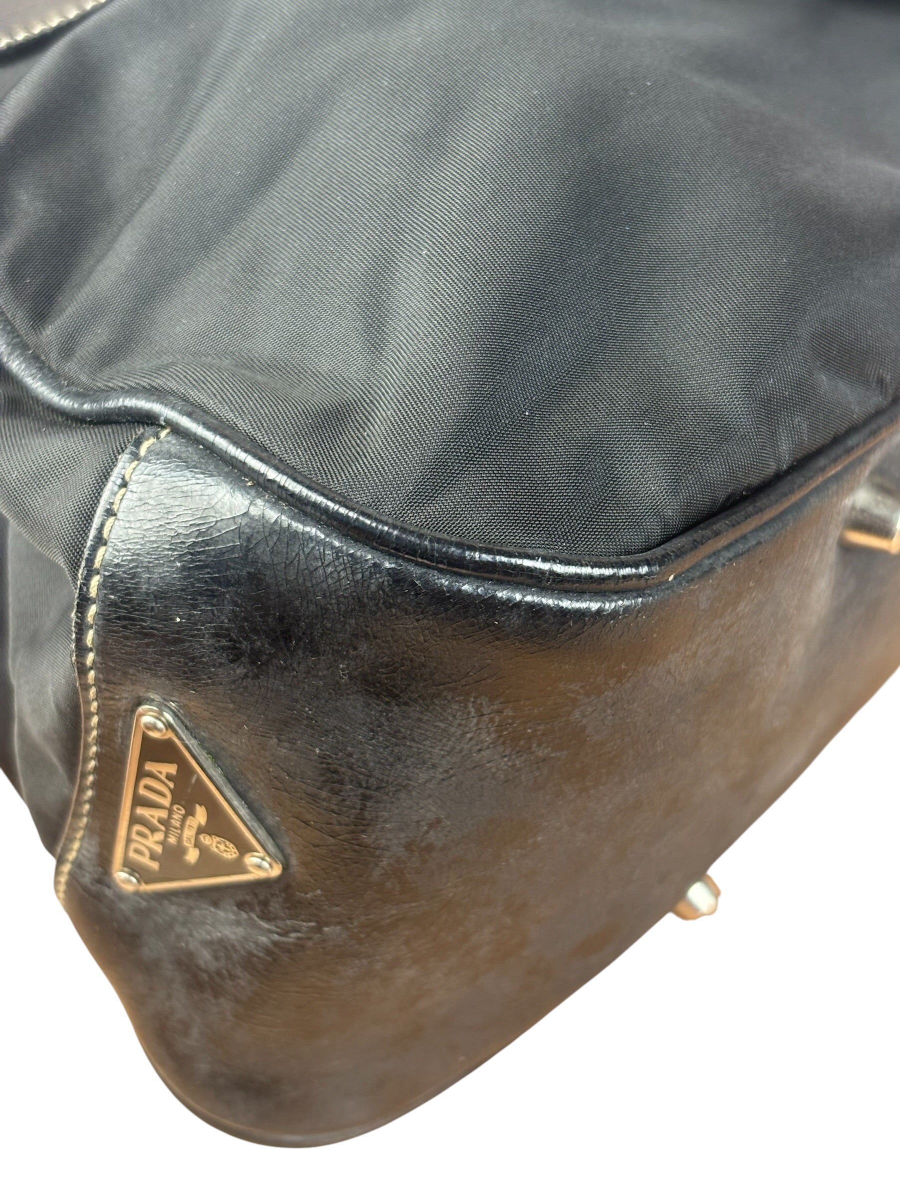 Prada Black Nylon Tessuto Shoulder Bag