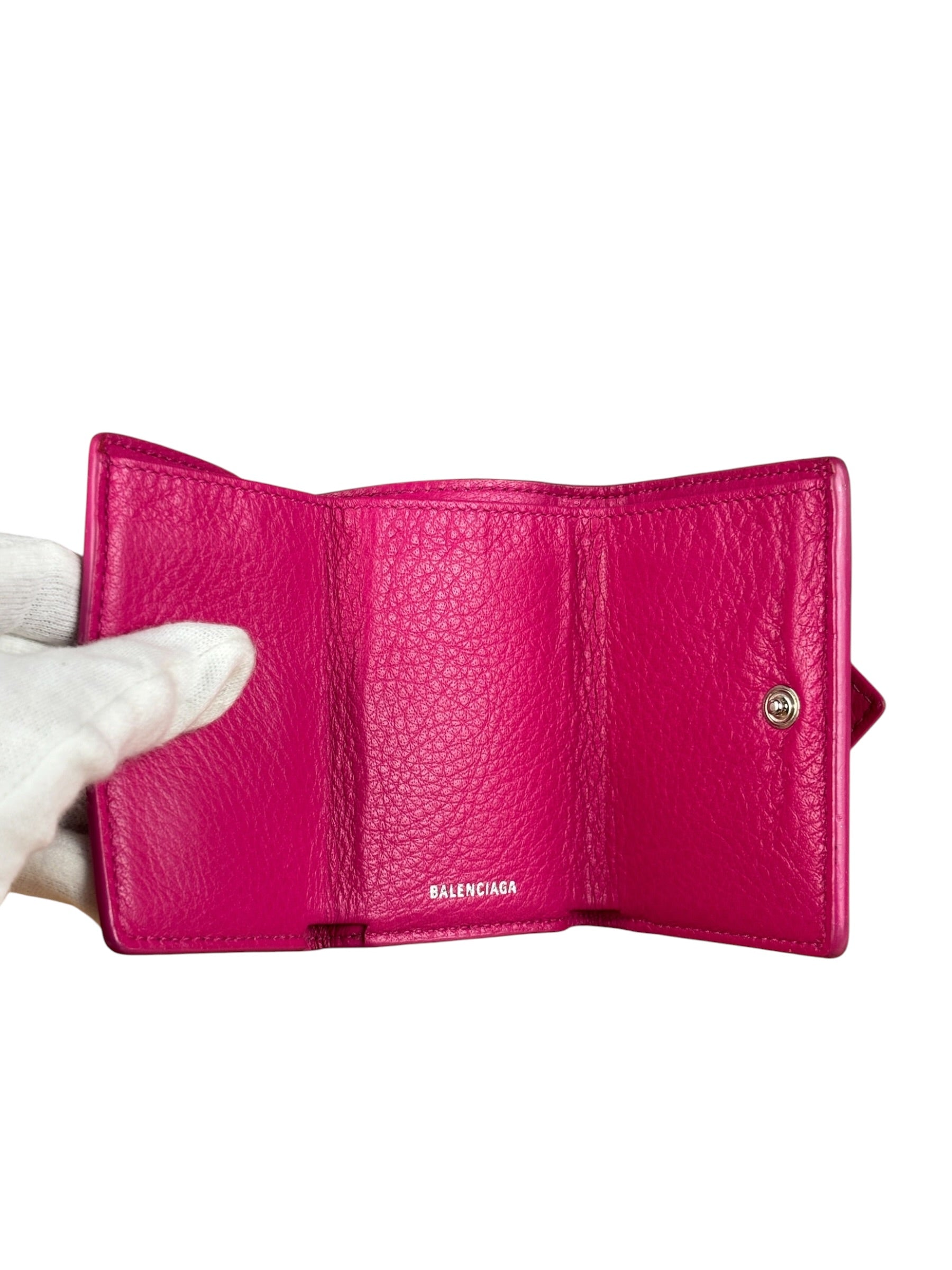 Balenciaga Hot Pink Papier Mini Wallet