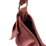 Yves Saint Laurent Dusty Rose Leather Tropez Ruffled Frilled Hobo Bag