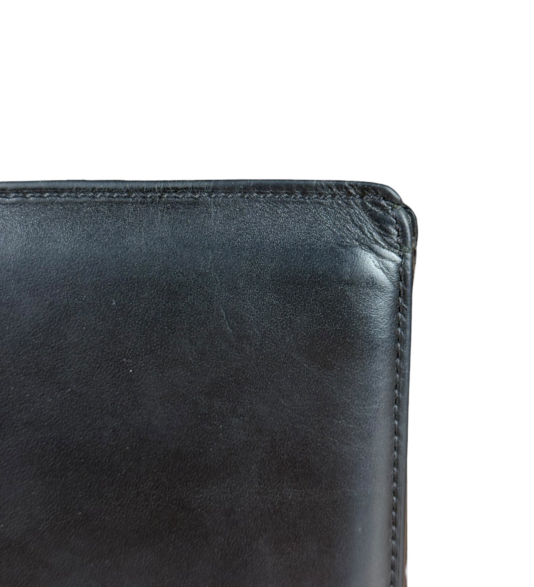 Louis Vuitton Black Leather Bi-Fold Wallet