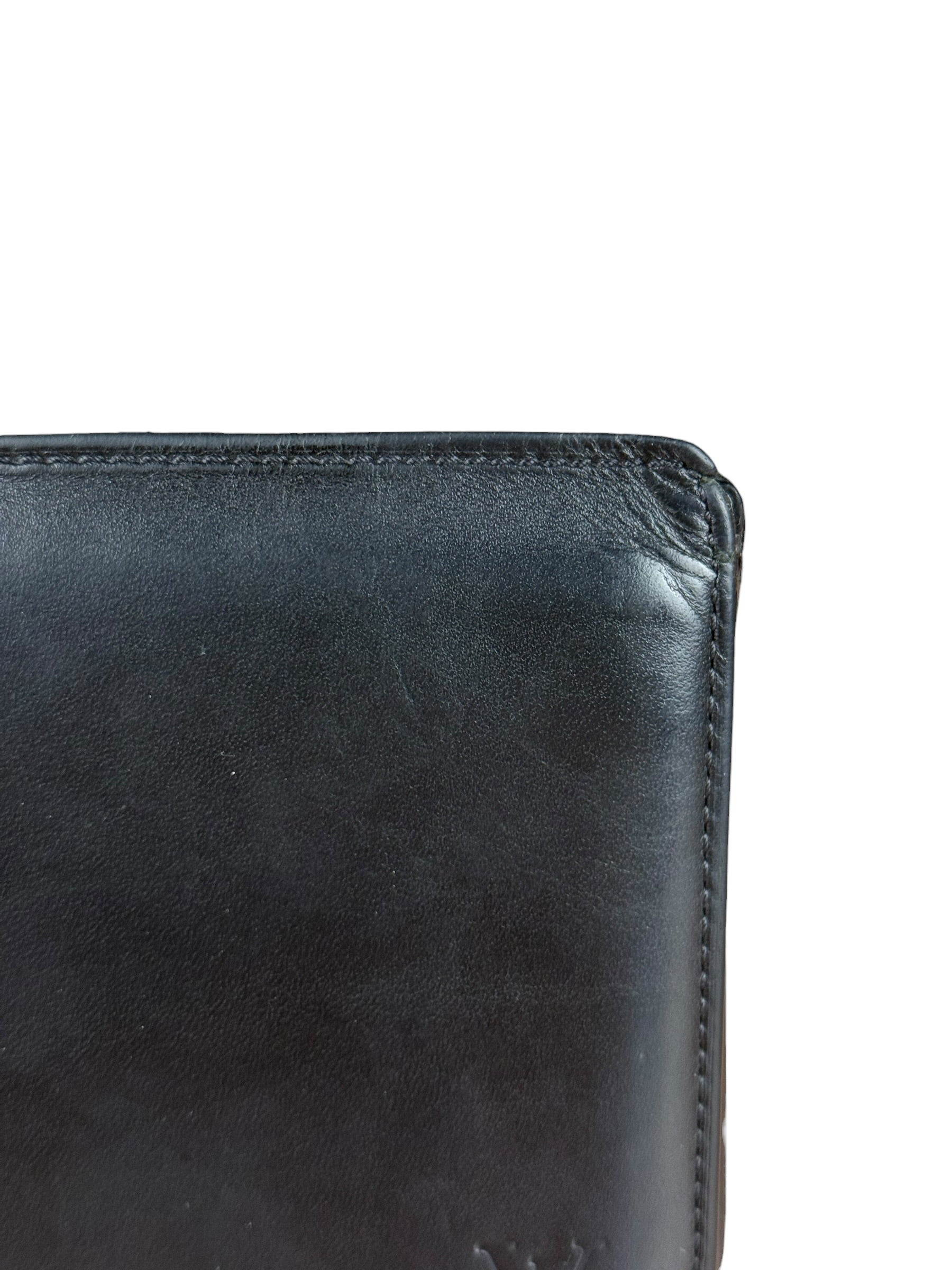 Louis Vuitton Black Leather Bi-Fold Wallet