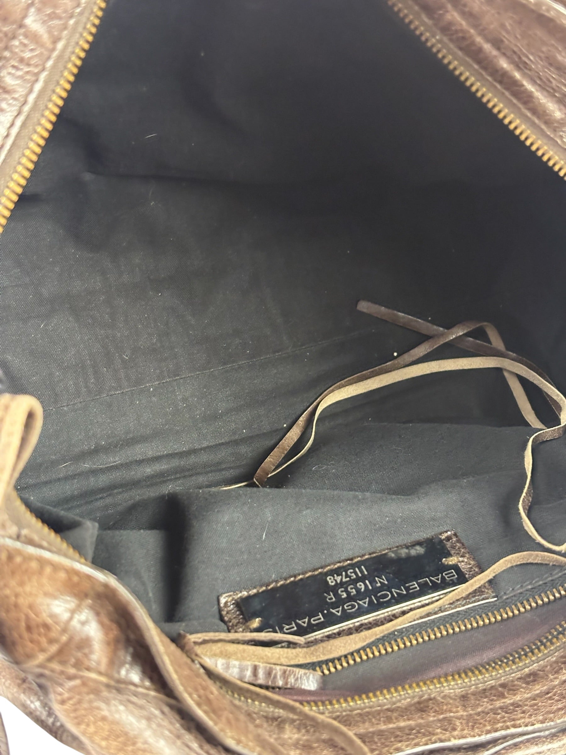 Balenciaga Brown Leather Medium Le City Two-Way Bag