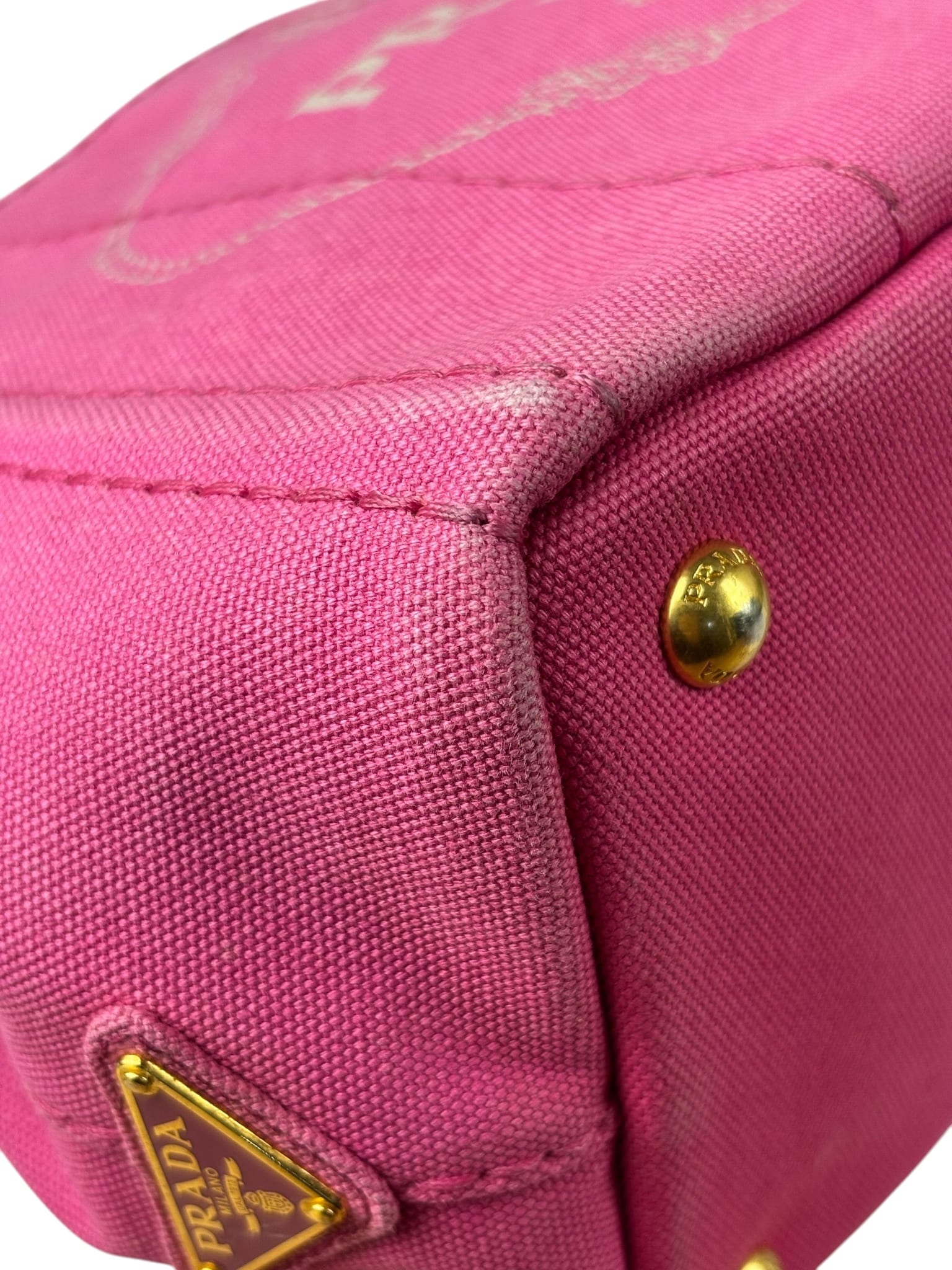 Prada Pink M Canapa Canvas Tote