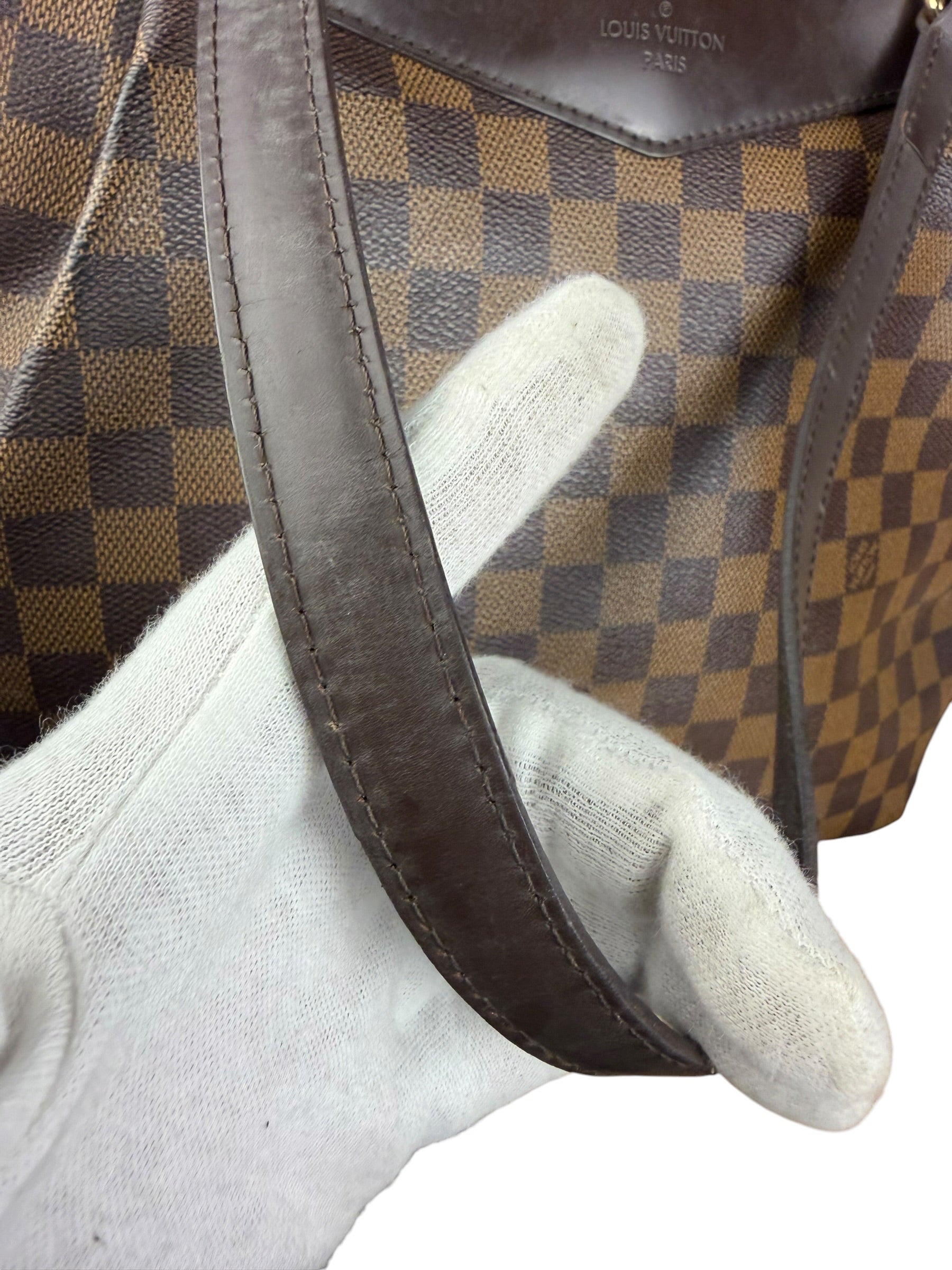 Louis Vuitton Canvas Damier Ebene Totally Shoulder/Tote Bag