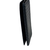 Bottega Veneta Navy Intrecciato Bi-Fold Flap Long Wallet