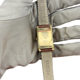 Gucci 2600L Tank Blue Dial Brown Lizard Strap