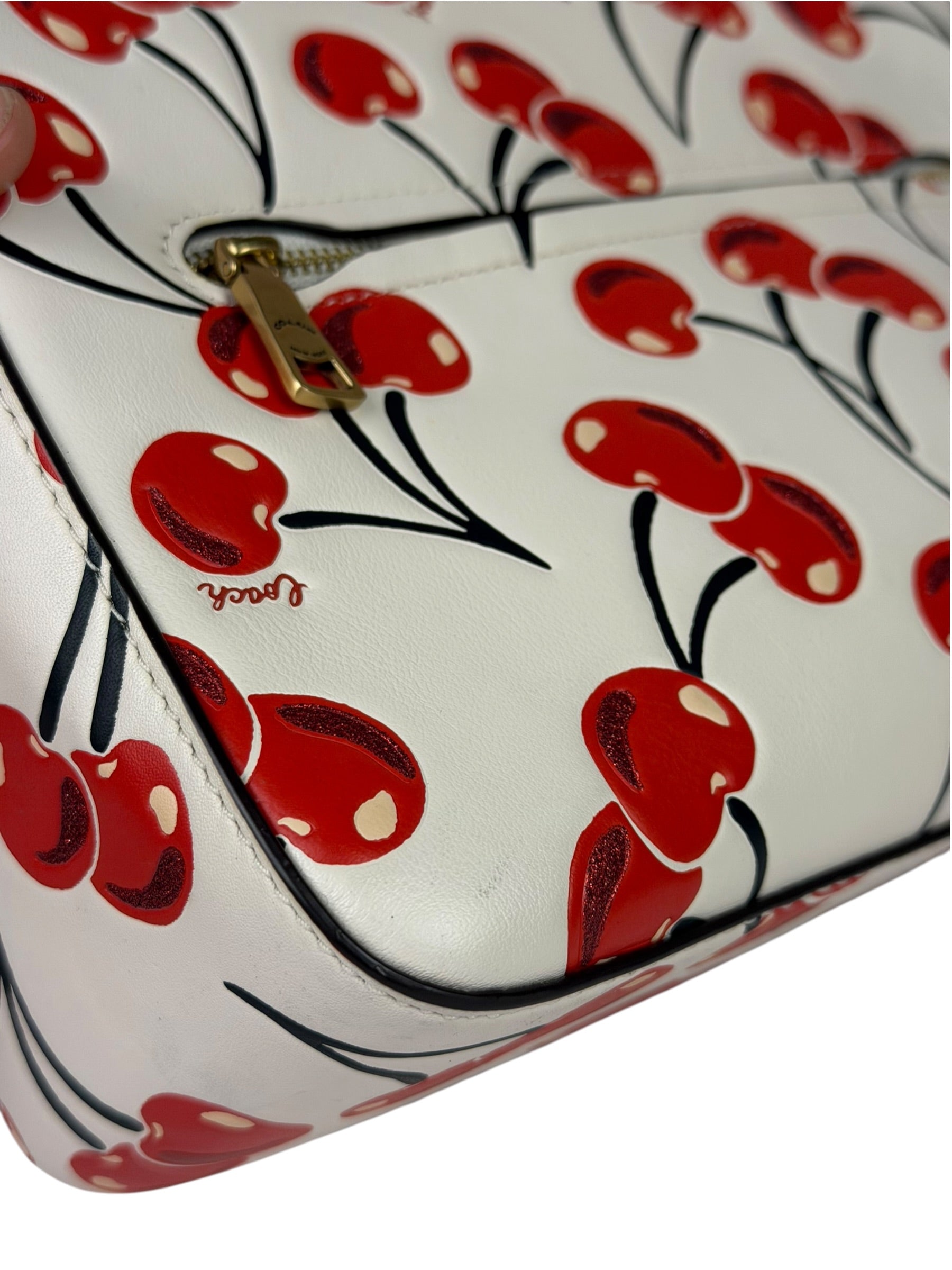 Coach Soft Tabby Shoulder Bag With Cherry Print
