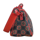 Salvatore Ferragamo Multicolor Leather Trim Monogram Gancini Pochette