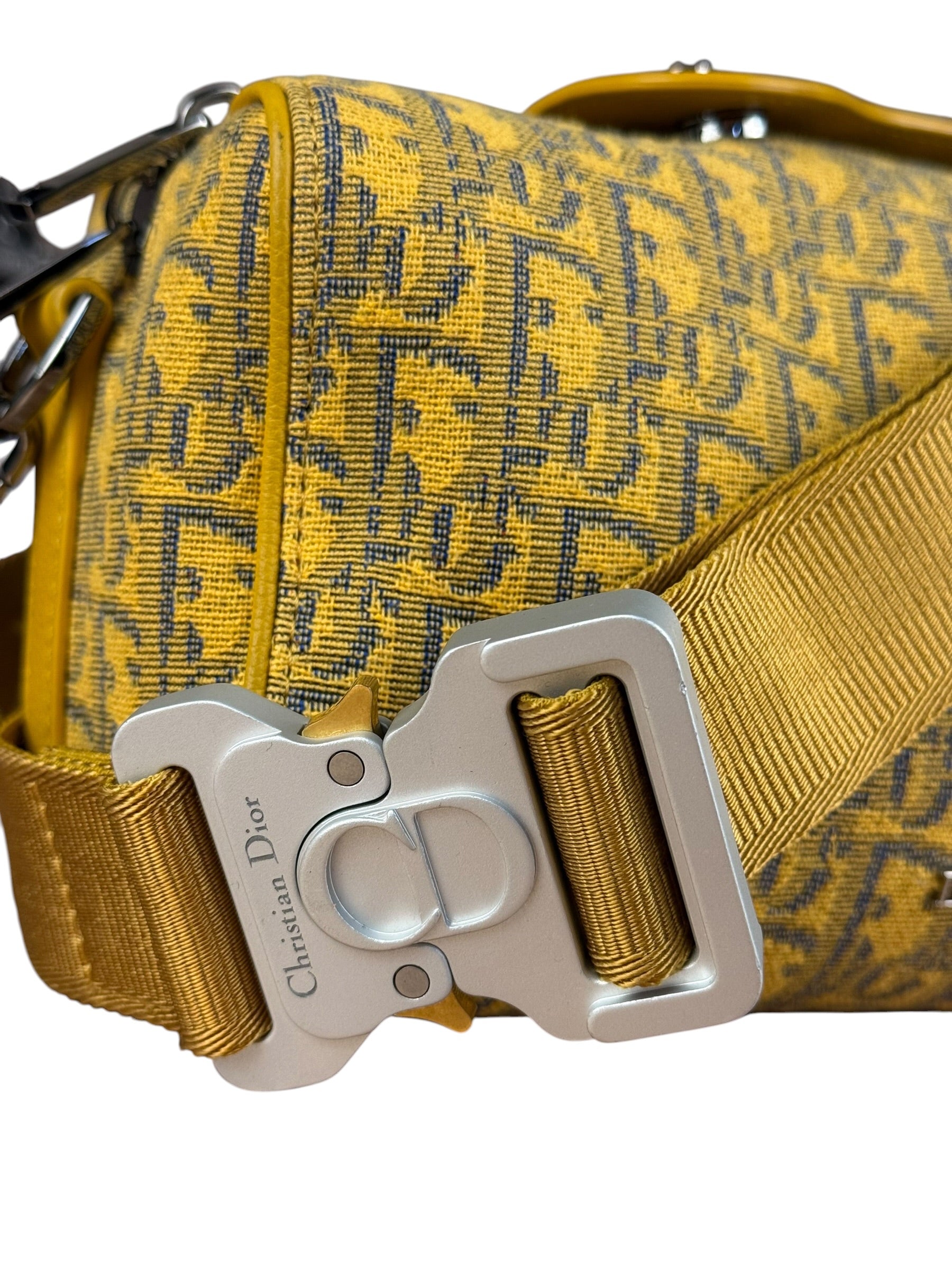 Christian Dior Yellow Oblique Canvas Lingot 22 Shoulder Bag