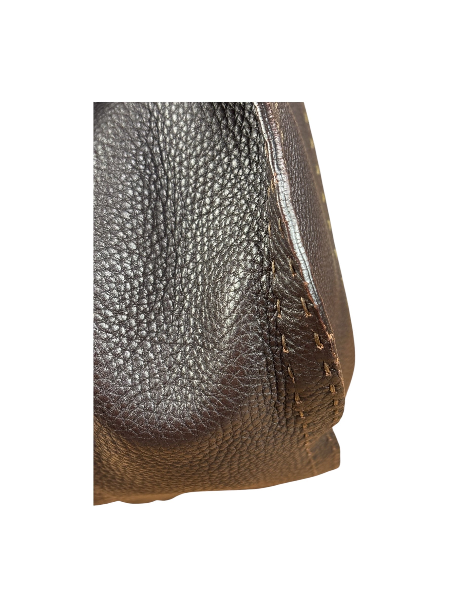 Fendi Brown Selleria Leather Hobo Bag