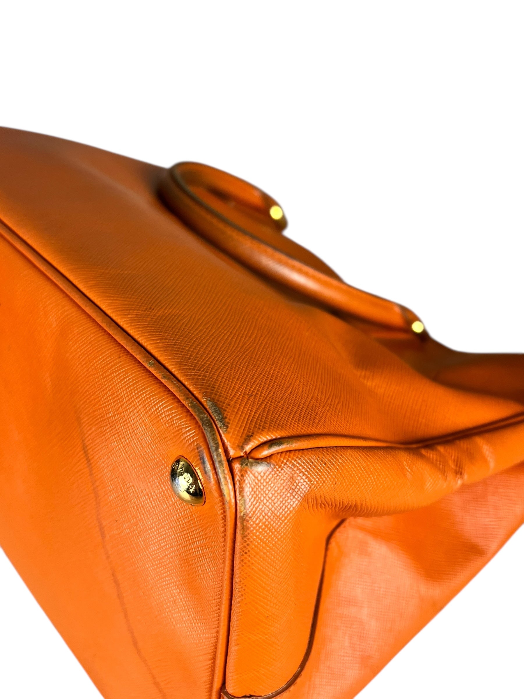 Prada Saffiano Lux Tote Orange