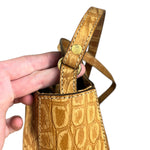 Fendi Vintage Crocodile-Embossed Leather Crossbody Bag