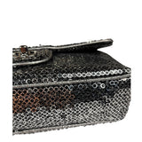 Chanel Silver Sequin East/West Flap Bag 2006