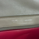 Celine Tricolor Trapeze Pebbled Leather Hand Bag