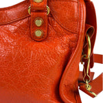Balenciaga Red Leather Mini City Bag