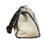 Chanel White Leather Mini Flap Shoulder Bag 1992