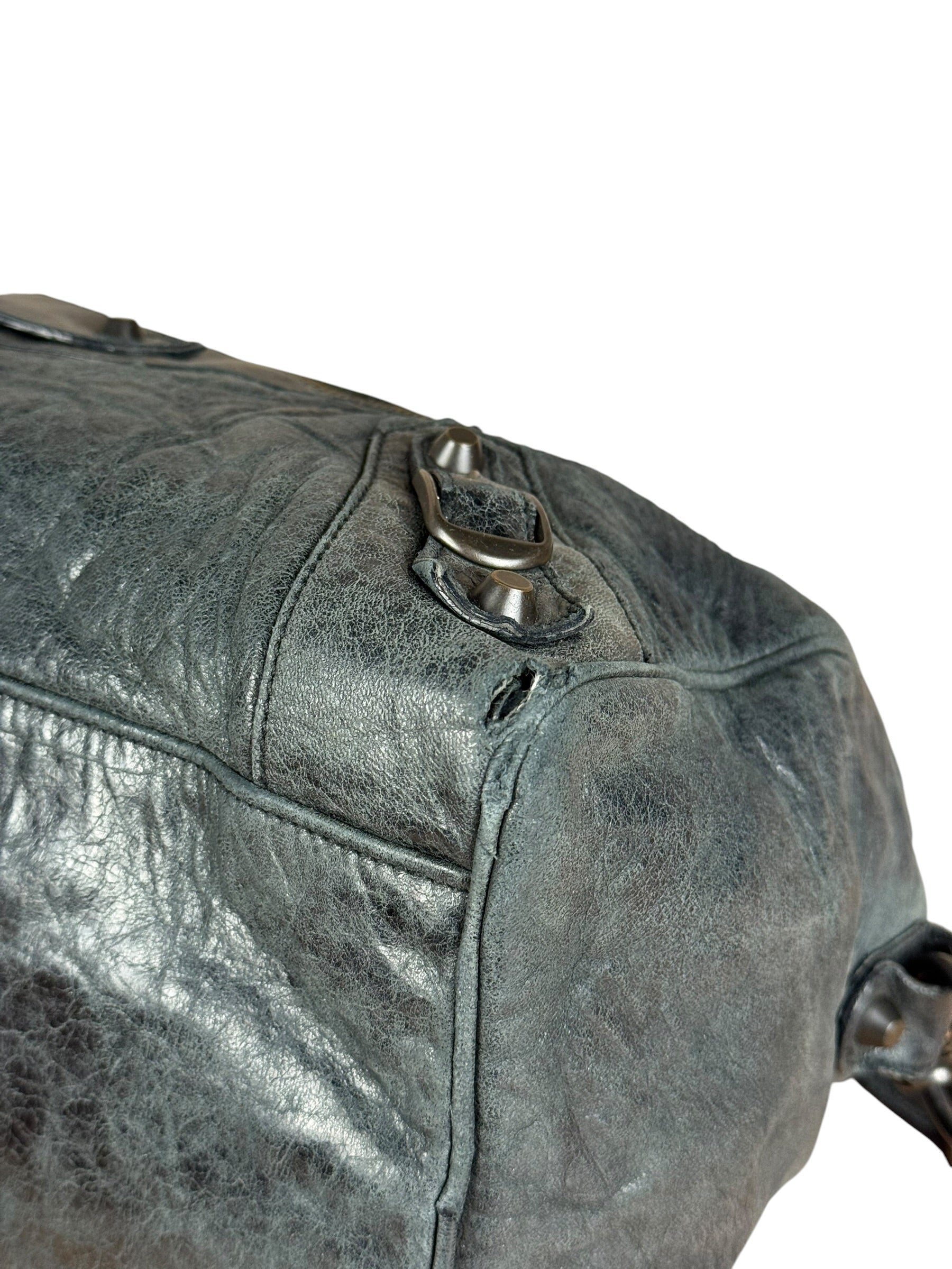 Balenciaga Vintage Dark Blue Leather Classic City Bag