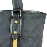 Gucci GG Vintage Black Canvas Shoulder Tote